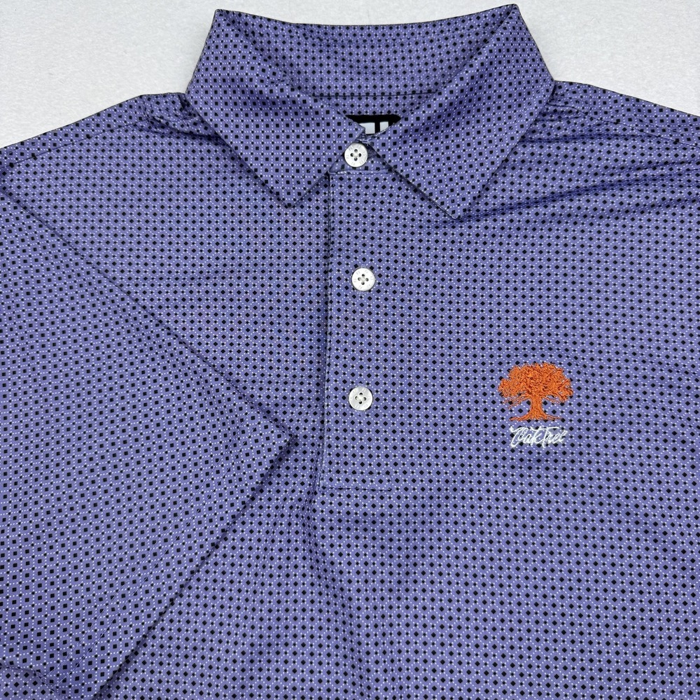 FootJoy Purple Microdot Polo with Orange Tree Logo